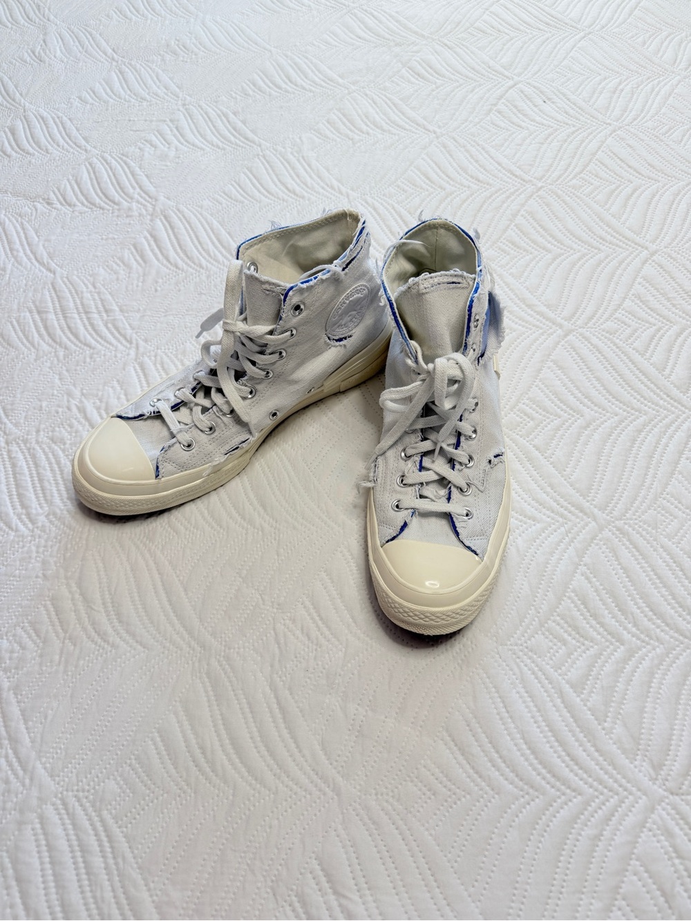 Converse Shai Gilgeous All Star Men;s White Denim High Top Sneakers. Size 10
